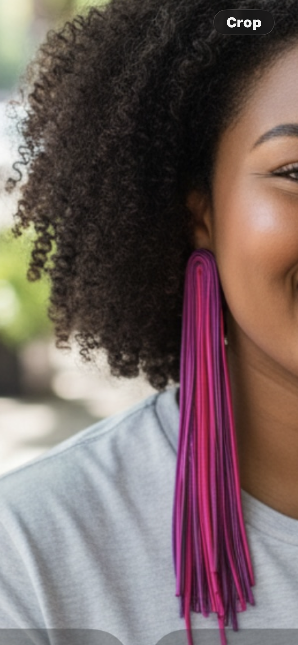 Magenta/Hot Pink Statement Strands Earrings