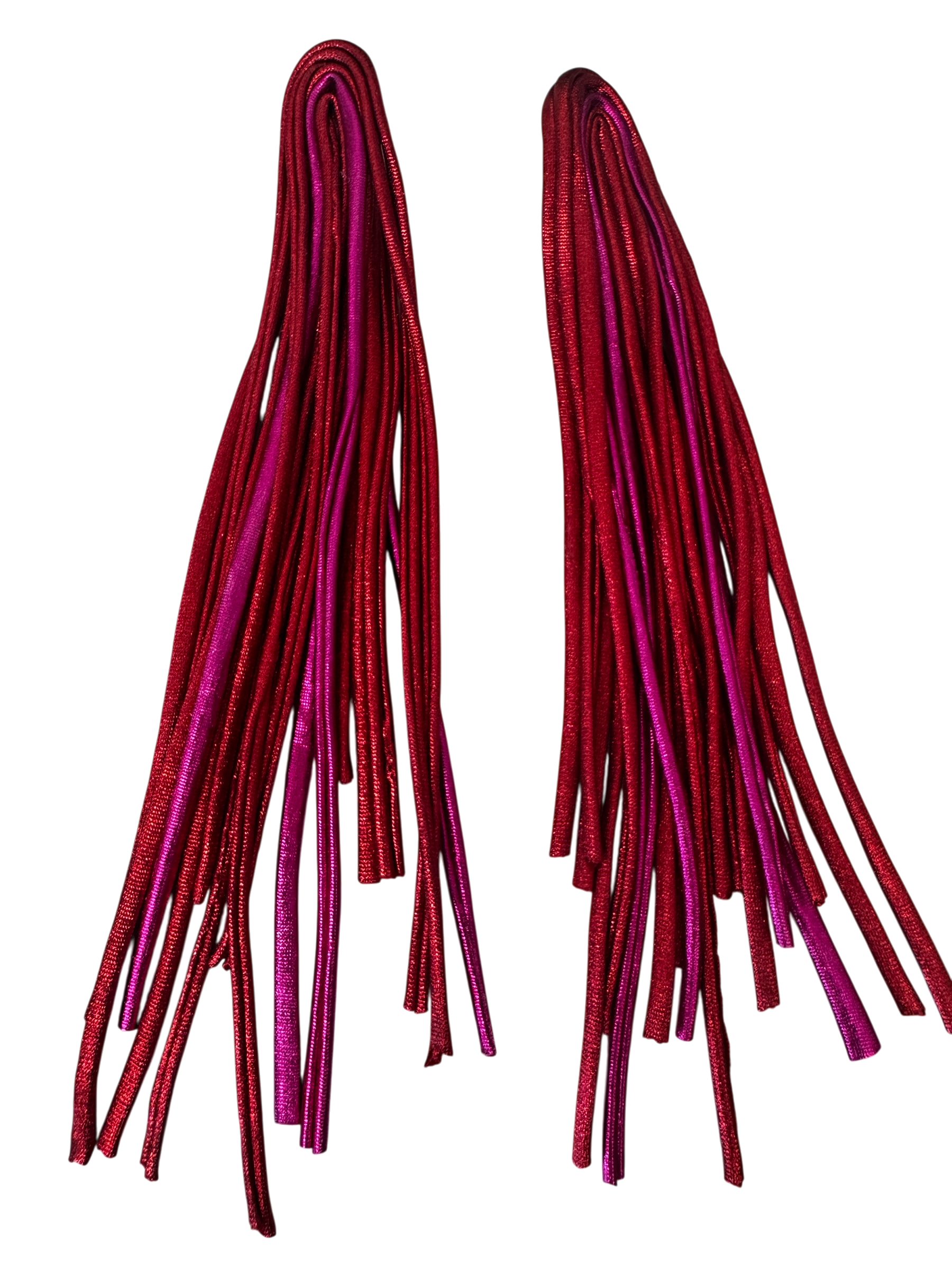 Crimson/Fuchsia Statement Strands Earrings