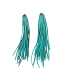 Teal Statement Strands Earrings