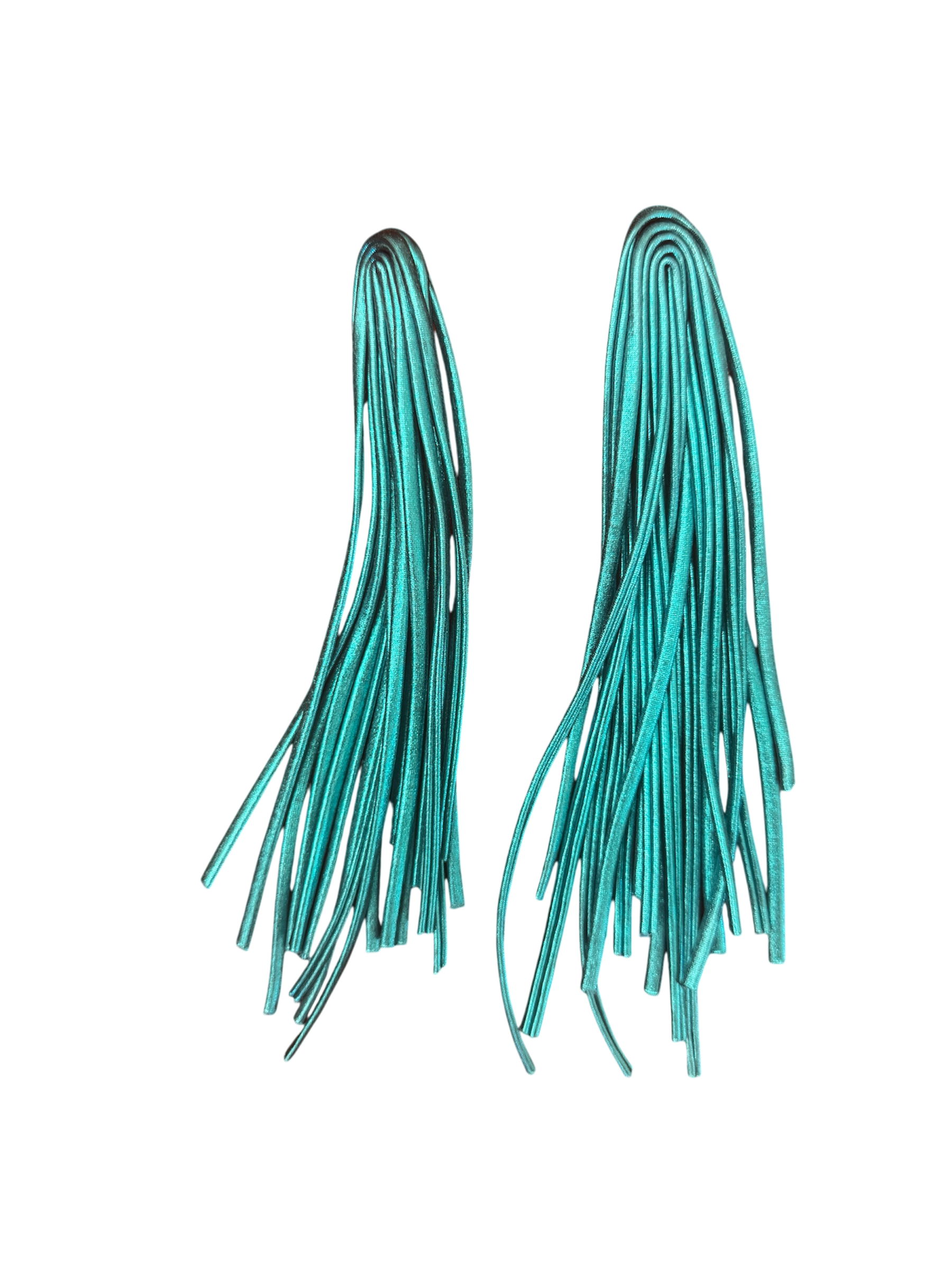 Teal Statement Strands Earrings