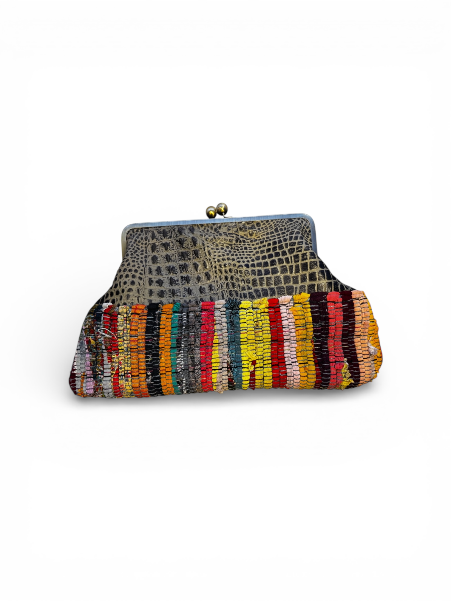 Textile Kiss Clutch