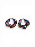 Rainbow Metallic Marshmallow Earrings (large)